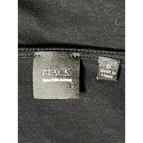 Black Label Saks Fifth Avenue Black Long Sleeve Cowl Neck Knit Shirt Size Small - Picture 3 of 5